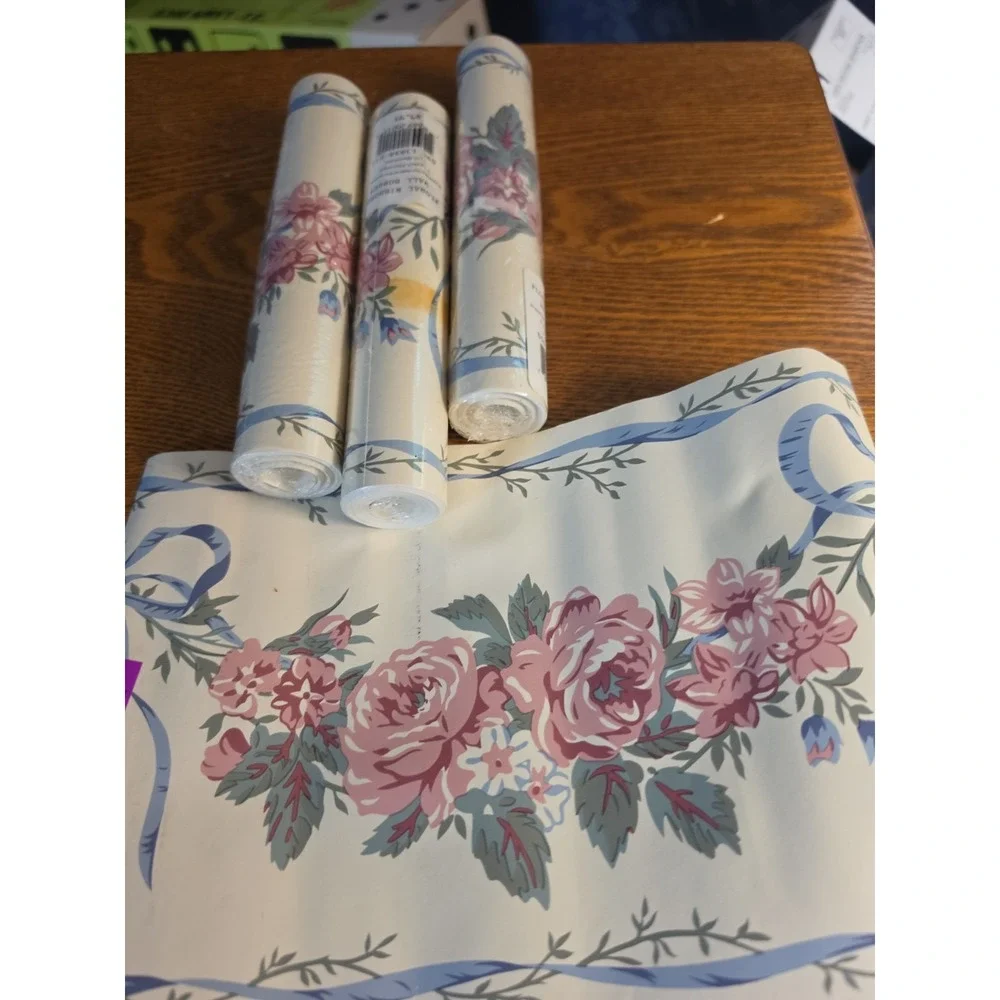 floral ribbons wall border this vintage